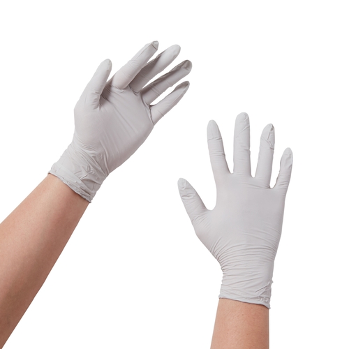 MON761282CS - Halyard - Halyard Exam Glove STERLING Large NonSterile Nitrile Standard Cuff Length Textured Fingertips Gray Chemo Tested, 2000 EA/CS