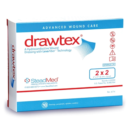 MON761644EA - Swiss-American Products - Swiss-American Products Non-Adherent Dressing Drawtex&reg; LevaFiber 2" X 2"