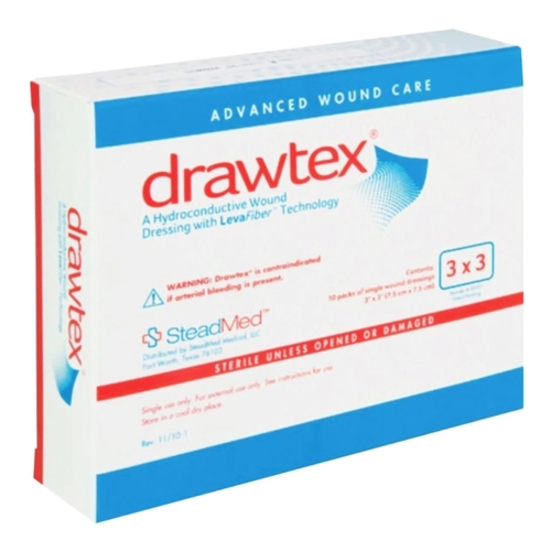 MON761645EA - Swiss-American Products - Swiss-American Products Non-Adherent Dressing Drawtex&reg; LevaFiber 3 X 3 Inch