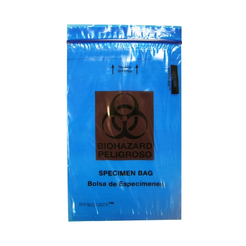 MON762460CS - Minigrip - Specimen Transport Bag with Document Pouch Speci-Zip 6 x 9&quot; Polyethylene Zip Closure Biohazard Symbol NonSterile, 1000 EA/CS