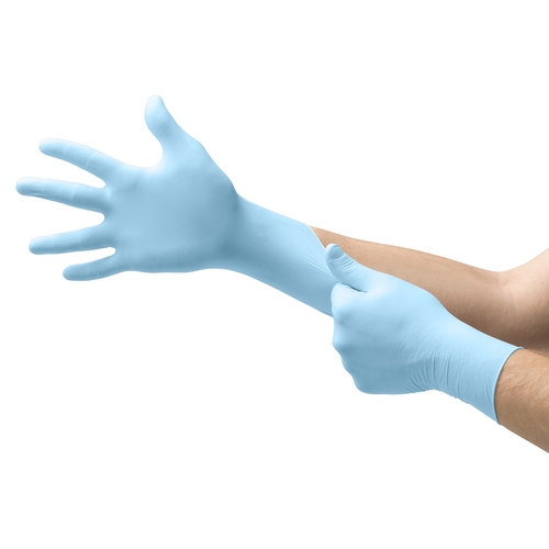 MON763379CS - Ansell - Ansell Exam Glove xCEED NonSterile Blue Powder Free Nitrile Ambidextrous Textured Fingertips Not Chemo Approved x-Large, 2500/CS