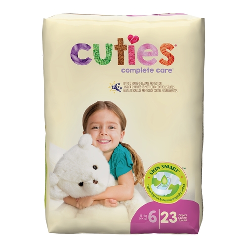 MON763396CS - First Quality - First Quality Cuties&reg; Diapers, Over 35 lbs. Size 6, 92/CS