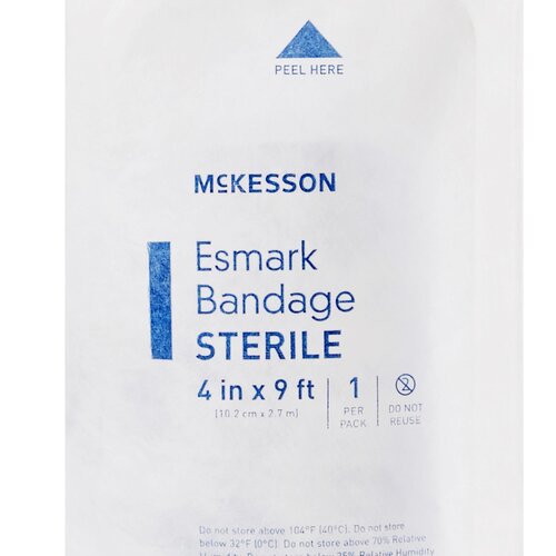MON767072CS - McKesson - McKesson Esmark Compression Bandage Medi-Pak Performance Polyisoprene 4" x 3 Yard Sterile, 20 EA/CS