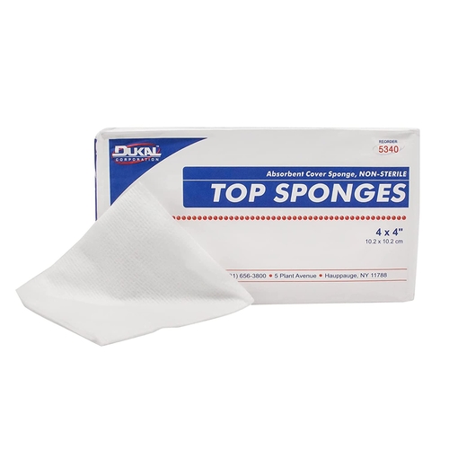 MON768870PK - Dukal - Dukal Top Sponge Multi Layer 4 x 4" Square NonSterile, 100/PK