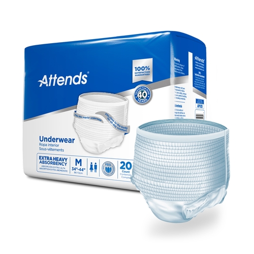MON771656CS - Attends - Attends Care&reg; Moderate Absorbency Protective Underwear, Medium, 80/CS