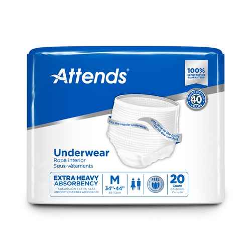 MON771656CS - Attends - Attends Care&reg; Moderate Absorbency Protective Underwear, Medium, 80/CS
