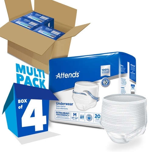 MON771656CS - Attends - Attends Care&reg; Moderate Absorbency Protective Underwear, Medium, 80/CS