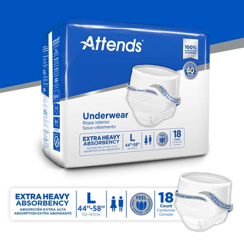 Attends Disposable Underwear Large, Heavy, 18 Ct, Large, 18 ct