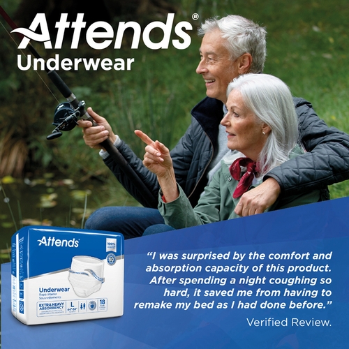 MON771657CS - Attends - Attends Care&reg; Moderate Absorbency Protective Underwear, Large, 72/CS