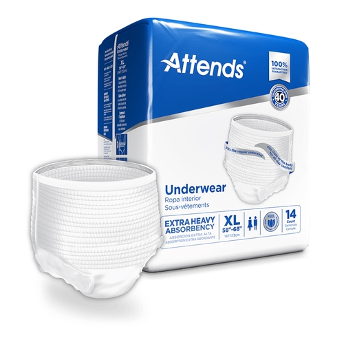 Attends Care® Moderate Absorbency Protective Underwear, XL, 56/CS