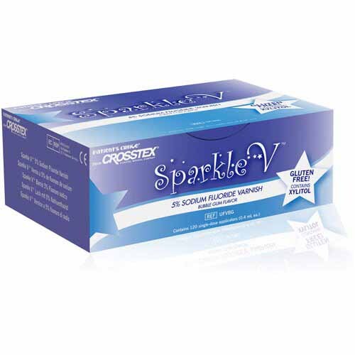 MON783394CS - SPS Medical Supply - SPS Medical Supply Sparkle V Fluoride Treatment 0.4 mL X 120 per Box Bubblegum Flavor, 600 per Case
