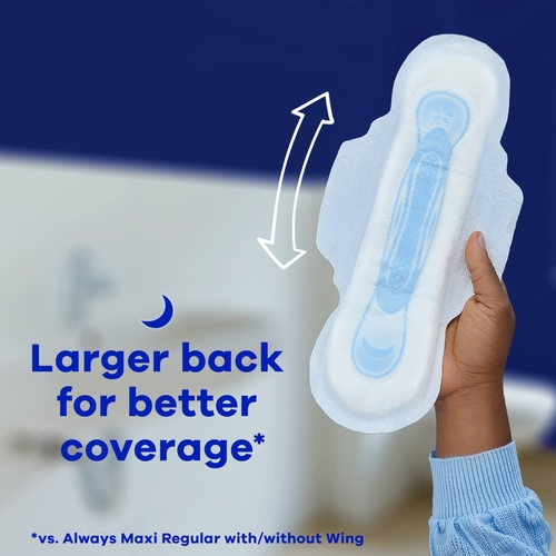MON785309PK - Procter & Gamble - Feminine Pad Always&reg; Maxi With Wings Overnight Absorbency