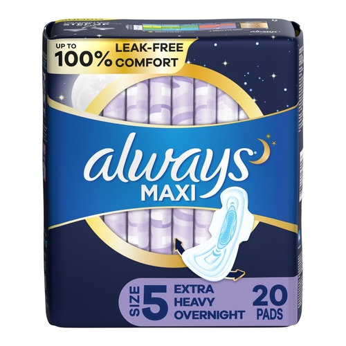 MON785309PK - Procter & Gamble - Feminine Pad Always&reg; Maxi With Wings Overnight Absorbency