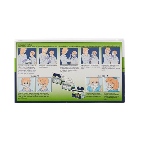 MON786030CS - Halyard - Halyard Procedure Mask Pleated Earloops Child Size Kid Design (Disney) NonSterile Not Rated, 750 EA/CS