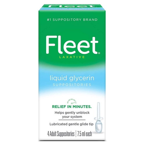 MON786875BX - C.B. Fleet - Laxative Fleet Suppository 7.5 mL 5.4 Gram Strength Glycerin, 4 EA/BX