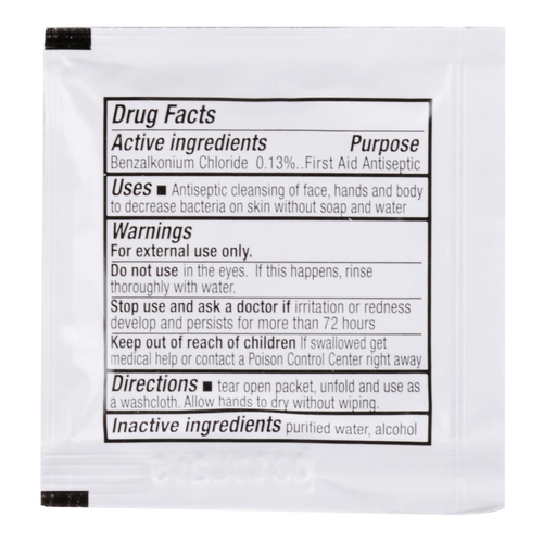 MON787651CS - Medique Products - Medique Products Sanitizing Skin Wipe Medi-First Individual Packet BZK (Benzalkonium Chloride) Scented 20 Count, 400/CS