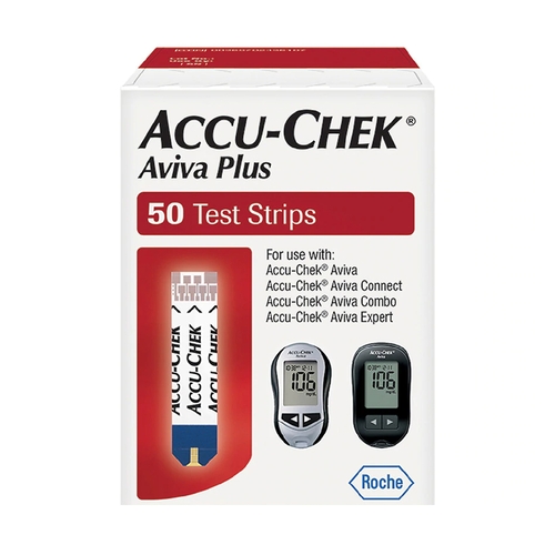 MON788222VL - Roche Diagnostics - Roche Diagnostics Blood Glucose Test Strips Accu-Chek&reg; Aviva Plus 50 Test Strips per Box, 50/VL