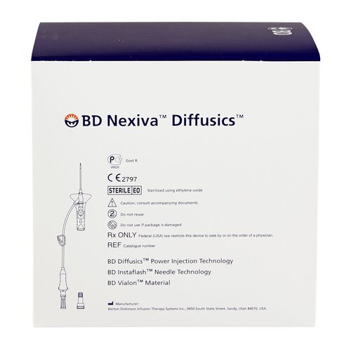 MON788455CS - BD - BD Closed IV Catheter Nexiva Diffusics 22 Gauge 1 Inch Without Safety, 80 EA/CS