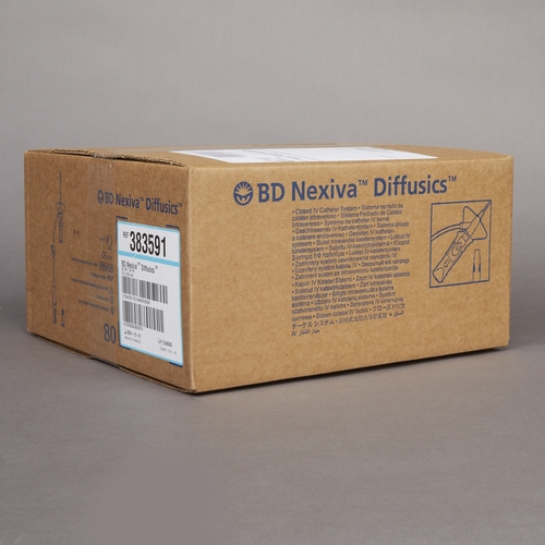 MON788455CS - BD - BD Closed IV Catheter Nexiva Diffusics 22 Gauge 1 Inch Without Safety, 80 EA/CS