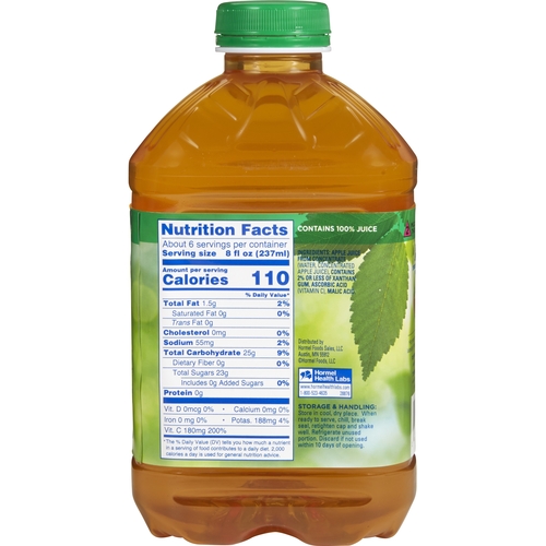 MON797169CS - Hormel Health Labs - Hormel Health Labs Thick & Easy&reg; Clear Thickened Beverage, Apple Juice, 46 oz., Ready to Use, Nectar, 6 EA/CS