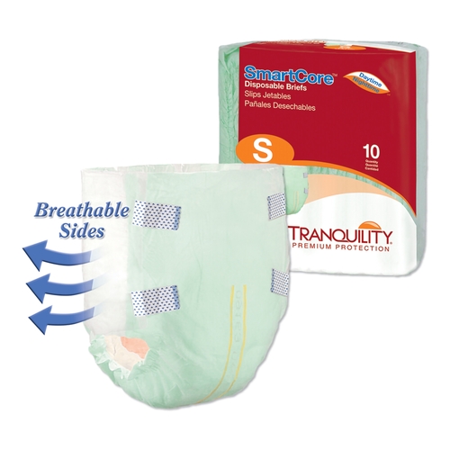 MON801660CS - PBE - PBE Tranquility&reg; SmartCore&trade; Disposable Briefs For Heavy Protection - Small