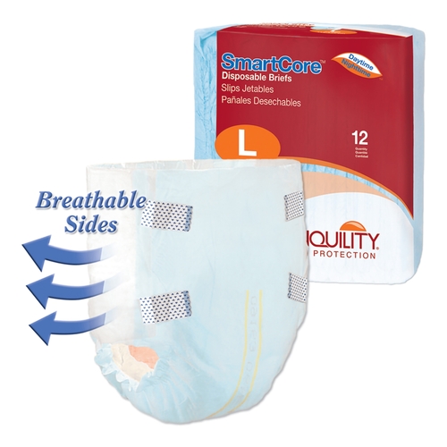MON801662CS - PBE - PBE Tranquility&reg; SmartCore&trade; Disposable Briefs For Heavy Protection - Large
