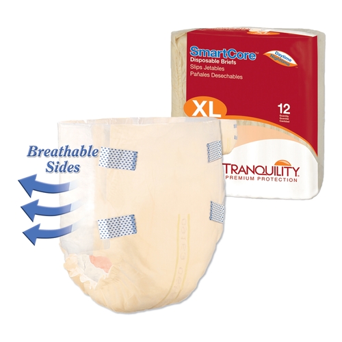 MON801663CS - PBE - PBE Tranquility&reg; SmartCore&trade; Disposable Briefs For Heavy Protection - XL