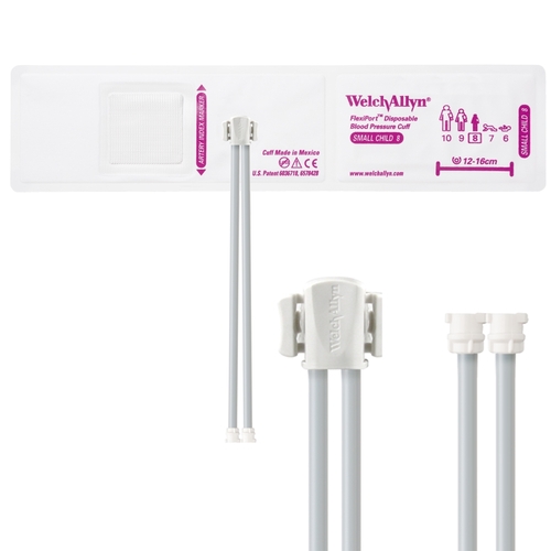 MON801884CS - Welch-Allyn - Blood Pressure Cuff FlexiPort Child Arm Size 8 Cuff 13 - 16 cm Cloth Fabric Cuff