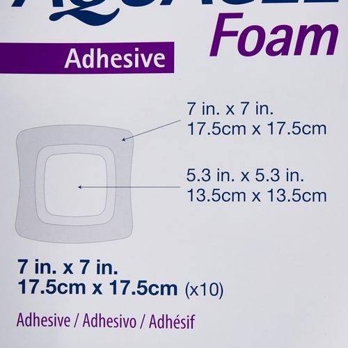 MON802595EA - Convatec - Convatec Foam Dressing Aquacel&reg; Adhesive 7" X 7" Square