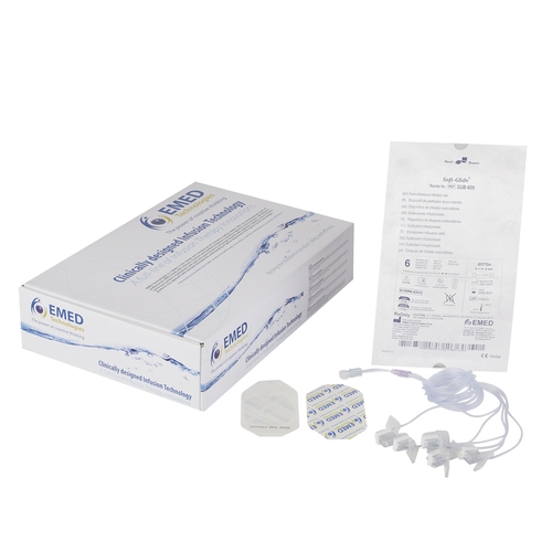 MON802896BX - EMED Technologies - Subcutaneous Infusion Set Sub-Q 27 Gauge 9 mm 36" Tubing Without Port, 10 EA/BX