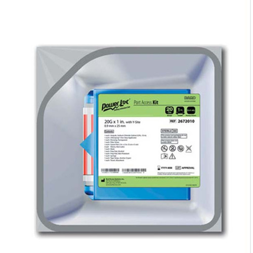 MON803056CS - Bard Medical - Port Access Kit PowerLoc&reg; 20 Gauge 1" 8" Tubing Y-Site Port, 5/CS
