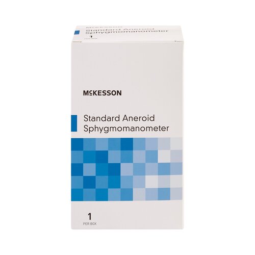 MON803196CS - McKesson - McKesson Aneroid Sphygmomanometer with Cuff 2-Tube Pocket Size Hand Held Small Adult / Child Small Cuff, 20 EA/CS