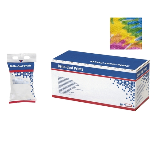 MON806587BX - BSN Medical - BSN Medical Cast Tape Delta-Cast Prints 2 Inch X 12 Foot Polyester Pastel Print