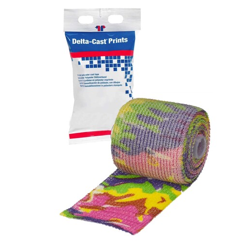MON806587BX - BSN Medical - BSN Medical Cast Tape Delta-Cast Prints 2 Inch X 12 Foot Polyester Pastel Print
