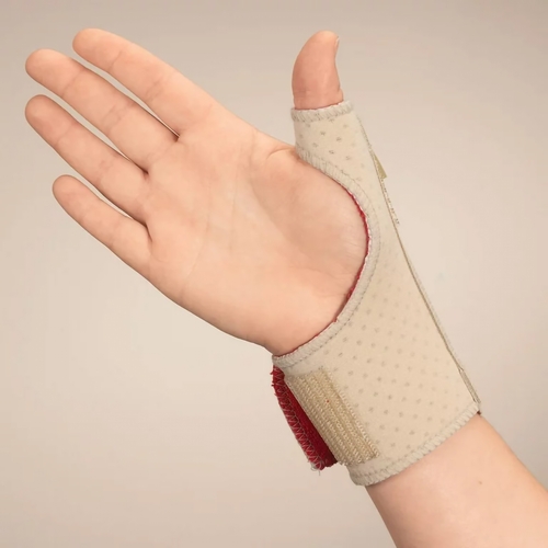 MON807326EA - Scott Specialties - Thumb Splint Small / Medium Left Hand Beige, 1/EA