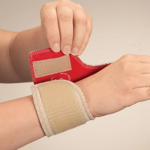 MON807326EA - Scott Specialties - Thumb Splint Small / Medium Left Hand Beige, 1/EA