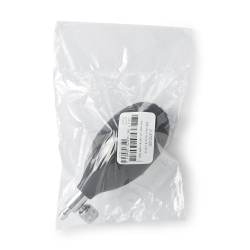 MON807341EA - McKesson - Blood Pressure Unit Inflation Bulb and Valve Standard Black Bulb with Chrome-plated Deflation Valve Most Aneroid Sphygmomanometers