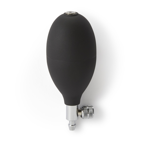 MON807341EA - McKesson - Blood Pressure Unit Inflation Bulb and Valve Standard Black Bulb with Chrome-plated Deflation Valve Most Aneroid Sphygmomanometers