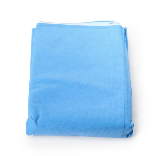 MON809427CS - Halyard - QUICK CHECK* H500 Sterilization Wrap White / Blue 48 X 48 Inch Dual Layer SMS Polypropylene Steam / EO Gas / Hydrogen Peroxide, 48/CS