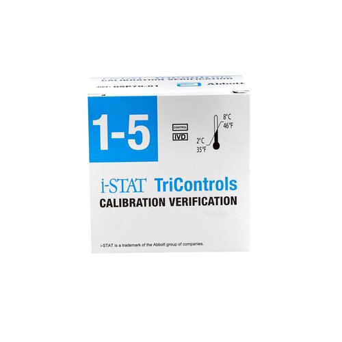 MON810463EA - Abbott Nutrition - Calibration Verification Set iSTAT&reg; Tricontrols Hematocrit, Blood Gases, Electrolytes, Chemistries 5 X 1.7 mL For iSTAT&reg; Point-of-Care Analyzer