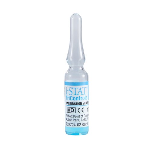 MON810463EA - Abbott Nutrition - Calibration Verification Set iSTAT&reg; Tricontrols Hematocrit, Blood Gases, Electrolytes, Chemistries 5 X 1.7 mL For iSTAT&reg; Point-of-Care Analyzer