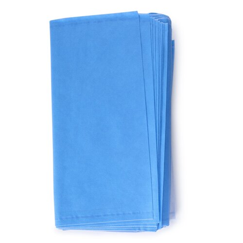 MON810872CS - Halyard - Halyard QUICK CHECK* H400 Sterilization Wrap White / Blue 24 X 24 Inch Dual Layer SMS Polypropylene Steam / EO Gas / Hydrogen Peroxide, 120/CS