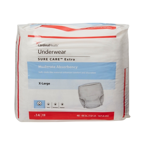 MON814885CS - Cardinal Health - Cardinal Health Simplicity&trade; Extra Protective Underwear - Unisex, XL