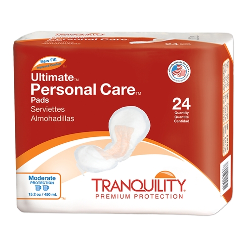 MON816453CS - PBE - PBE Tranquility&reg; Ultimate Bladder Control Pads 6-1/2 X 13-1/2 Inch Heavy Absorbency Polymer Core One Size Fits Most Adult Unisex Disposable