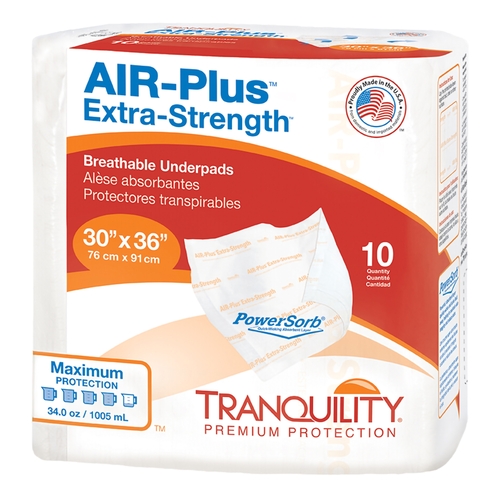 MON816458CS - PBE - Tranquility AIR-Plus Extra-Strength Breathable Underpads, 23" x 36" (2711), 40/CS