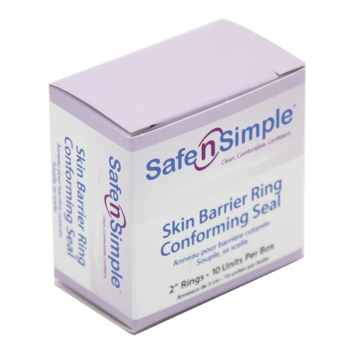 MON825883CS - Safe N Simple - Safe N Simple Skin Barrier Ring Safe-n'Simple Mold to Fit, Standard Wear Adhesive without Tape Without Flange Universal System Hydrocolloid 2" Diameter, 160 EA/CS