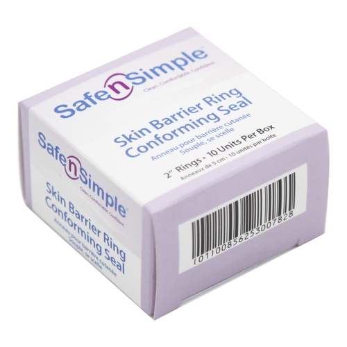MON825883CS - Safe N Simple - Safe N Simple Skin Barrier Ring Safe-n'Simple Mold to Fit, Standard Wear Adhesive without Tape Without Flange Universal System Hydrocolloid 2" Diameter, 160 EA/CS