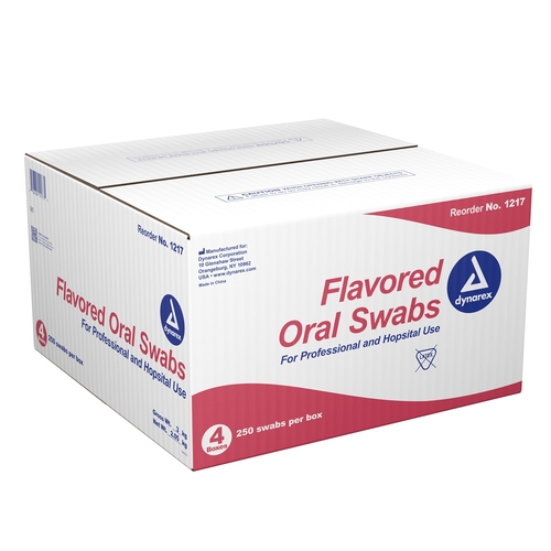 MON826475CS - Dynarex - Dynarex Oral Swabstick Foam Tip Dentifrice, 1000 EA/CS
