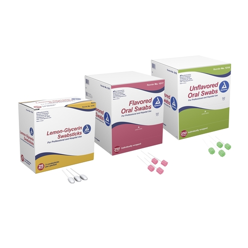 MON826475CS - Dynarex - Dynarex Oral Swabstick Foam Tip Dentifrice, 1000 EA/CS