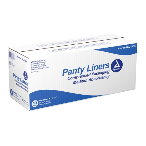 MON826635CS - Dynarex - Dynarex Bladder Control Pad 4 x 11&quot; Moderate Absorbency Wood Pulp / Polypropylene / Tissue Core One Size Fits Most Adult Unisex Disposable, 250 EA/CS